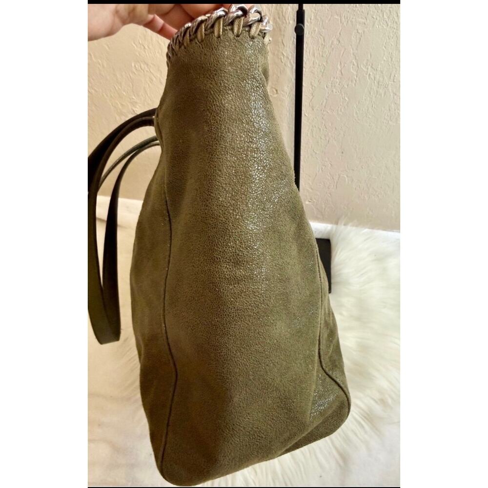 Stella McCartney Falabela Shaggy Deer Tote Olive Green - Picture 4 of 11